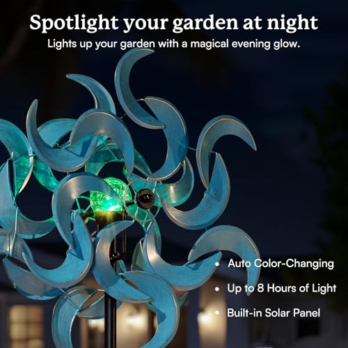 87" Wind Spinner Outdoor with Solar Light