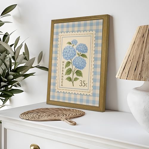 Framed Blue Hydrangea Canvas Wall Art