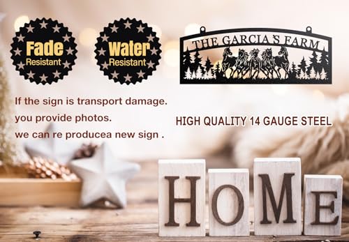 Personalized Horse Ranch Signs Horse Farm Last Name Sign Farmhouse Gift