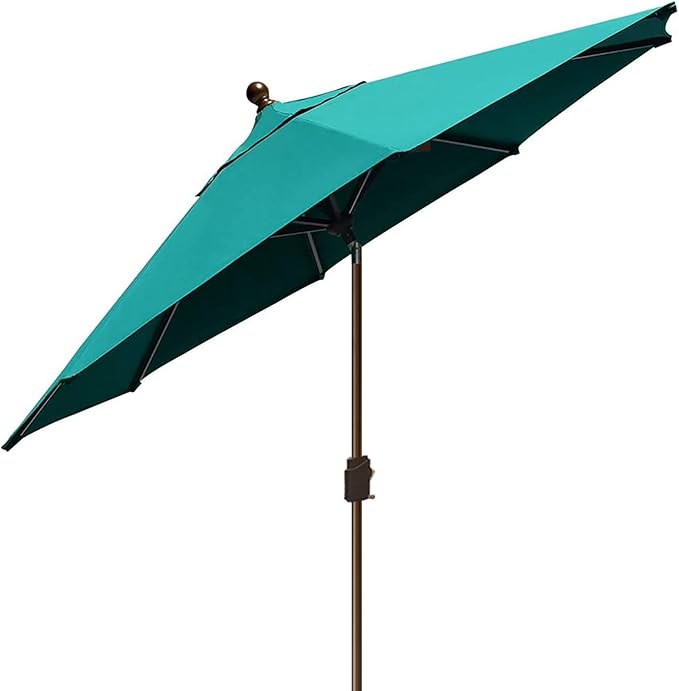 EliteShade USA 10-Year-Non-Fading 9Ft Market Umbrella Patio Umbrella Outdoor Table Umbrella with Ventilation, Teal