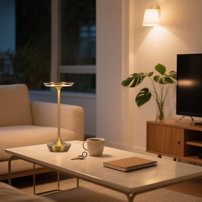 EJQ Rechargeable Cordless Table Lamp, 6000mAh Battery Operated LED Table Lights