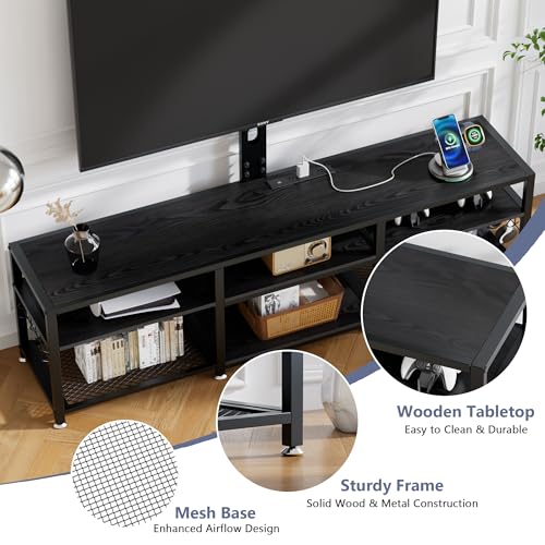 TV Stand with Mount and Power Outlets