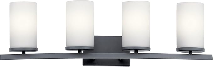 Kichler 45498BK Crosby Vanity, 4-Light 400 Total Watts
