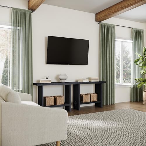 Virgo Wood Accent Storage Console Sofa Table (2 Count)