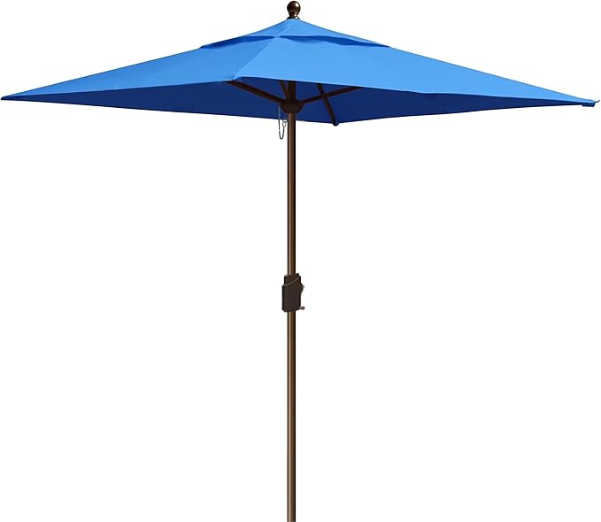 EliteShade USA 10-Year-Non-Fading 6x6Ft Square Market Umbrella Patio Outdoor Table Umbrella with Ventilation, Royal Blue