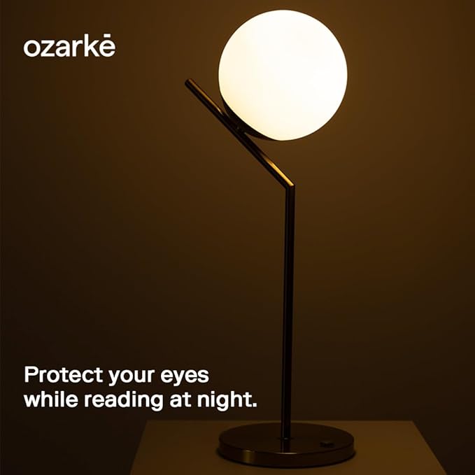 Ozarke Touch Glow Mid Century Modern Control Globe Table Lamp