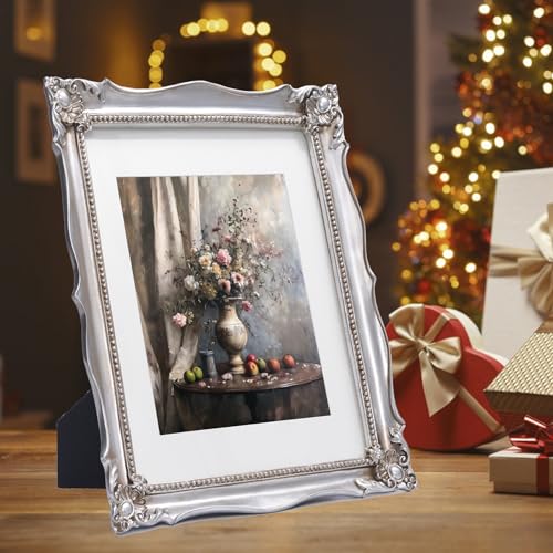 11x14 Vintage Picture Frame with Embossed Flower Design