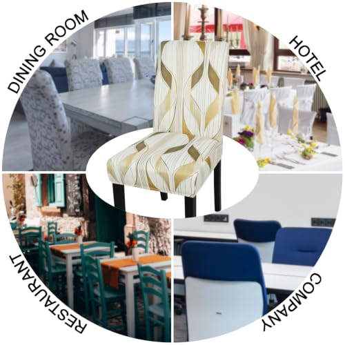 Pattern Chair Covers for Dining Room Set of 4