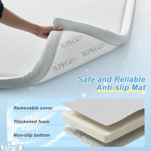 Baby Play Mat for Floor Nursery Rug Muscle Area Rug Playroom Rug 50x50" Elastic Foam 1.3" Thick Crawling Mat for Babies
