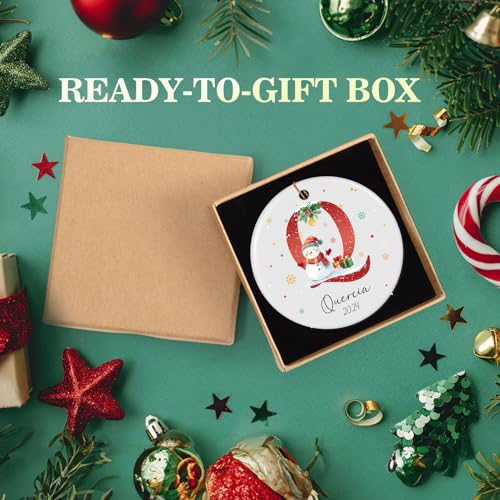 Personalized Christmas Ornaments with Initial Name