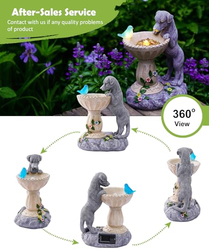 Solar Dog Statues for Garden Decor