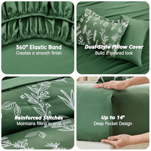 Dark Green TwinXL Comforter Set