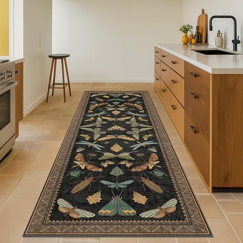 3x8 Green and Black Wide Hallway Runner Rugs (24 Sq Ft)