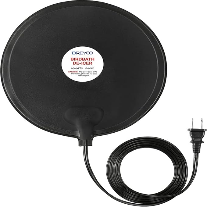 Chicken Water Heater 13'' Chicken Drinker Heated Base for Metal Poultry Founts Poultry Water Heater Base for Chicken Turkey Goose Duck Pigeon Drinker in Winter