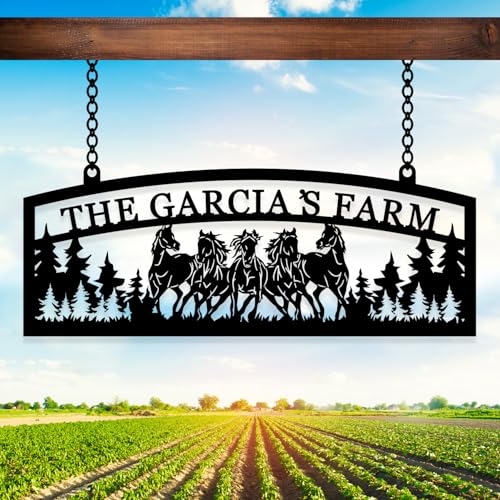 Personalized Horse Ranch Signs Horse Farm Last Name Sign Farmhouse Gift