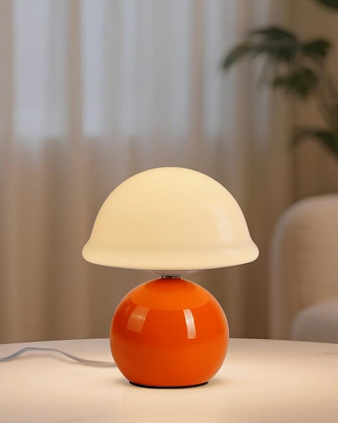 Mushroom Table Lamp for Bedroom, Cozy Bedside Lamp