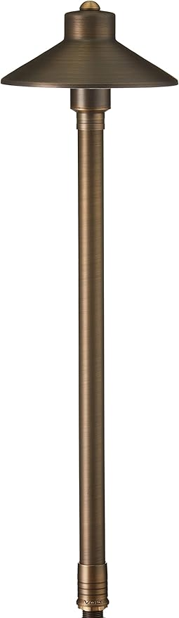 VOLT Flat Hat 12V Brass Path Light