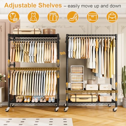 Rolling Clothes Rack