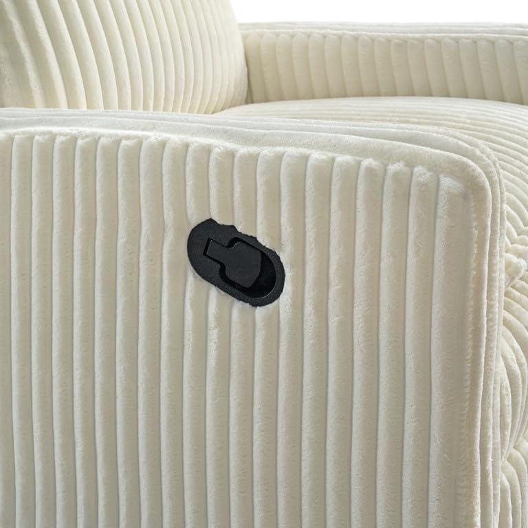 Uptown Upholstered Glider Recliner Rocking Chair 360° Swivel for Nursery and Living Room
