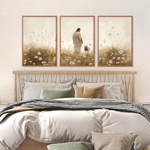 Christian Religious Scripture Prints Jesus Wall Art Set