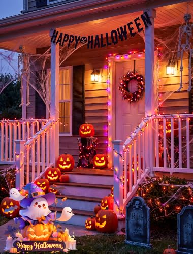 Orange and Purple Halloween Lights (50 Count)