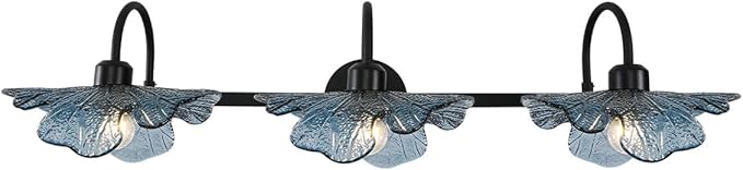 3 Light Bathroom Vanity Light Black Wall Sconce