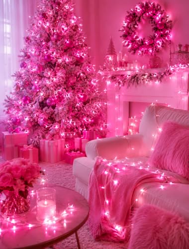 Pink Mini Christmas Lights (26 Foot)