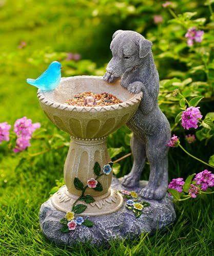 Solar Dog Statues for Garden Decor