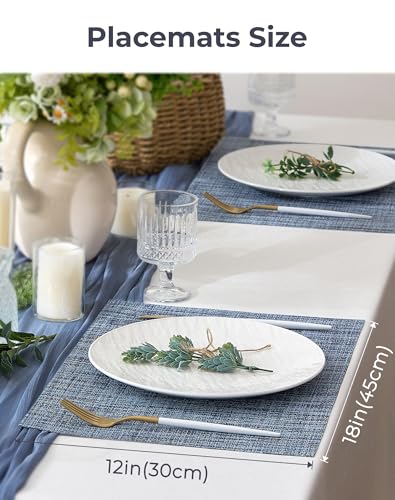 Deep Navy Woven Placemats Set of 24 (24 Count)