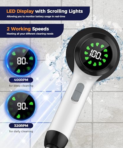 Cordless Electric Spin Scrubber with 7 Brush Heads