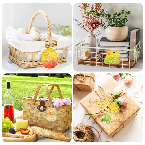 80PCS Wooden Easter Ornaments to Paint (80 Count)