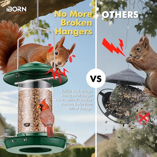 Bird feeders for Outdoors Metal Chew Resistant