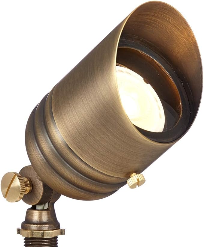 VOLT Fat Boy 12V Brass Outdoor Spotlight