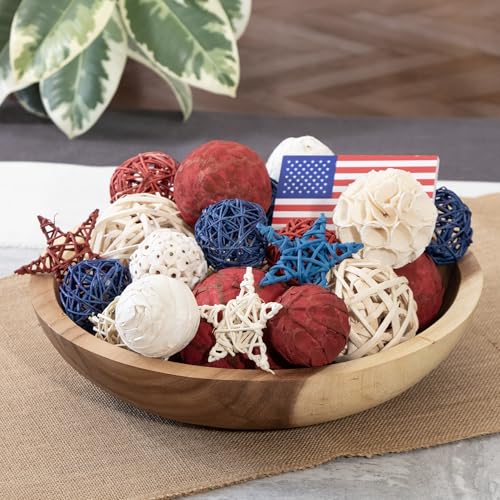 American Flag Decorative 4th of July Large Vase Filler Bag with Orbs (15 Count)