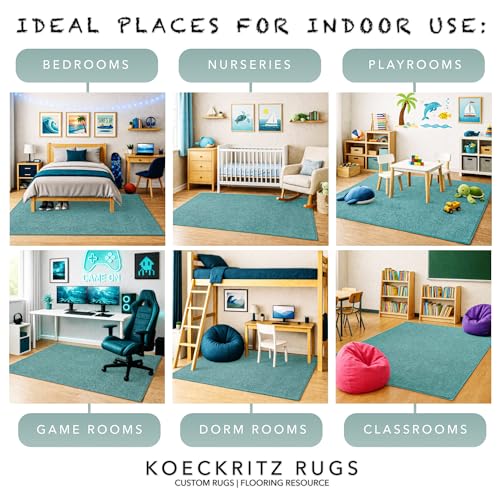 Soft & Colorful 7' x 7' Kids Classroom Area Rug