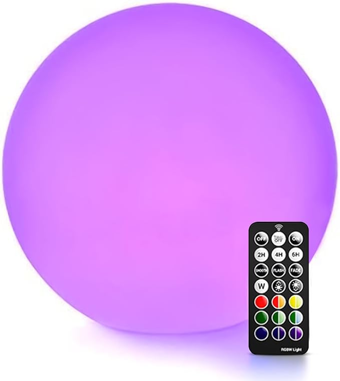 LOFTEK 12-inch LED Dimmable Light Ball: Waterproof Floating Pool Lights