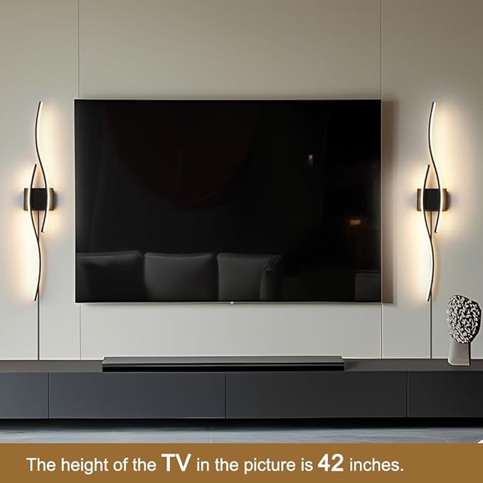 Modern Plug in Wall Sconces Set of Two, RC Dimmable LED Plug in Wall Light