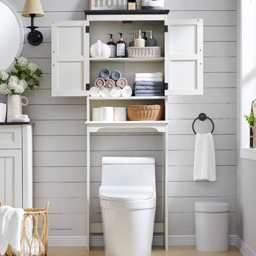 67" Farmhouse Over The Toilet Storage Bathroom Cabinet