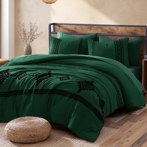 Embroidery King Size Comforter Set 7 Pieces Western Bed in a Bag