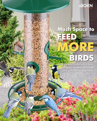Bird Feeders for Outdoors Metal Chew Resistant