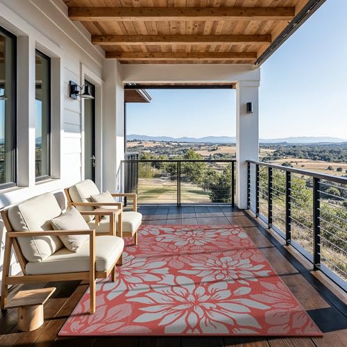Outdoor Rug Waterproof Plastic Rugs for Patio (40 Sq Ft)