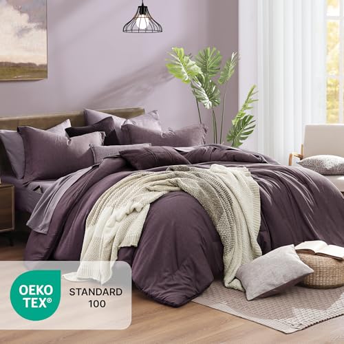 Full Size Comforter Set 7 Pieces Italian Plum Bed in a Bag