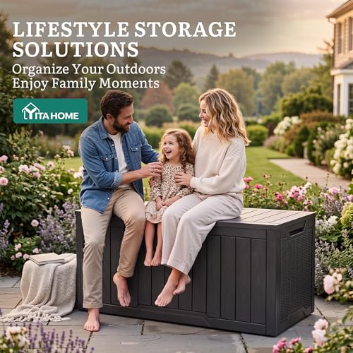 100 Gallon Large Outdoor Deck Box