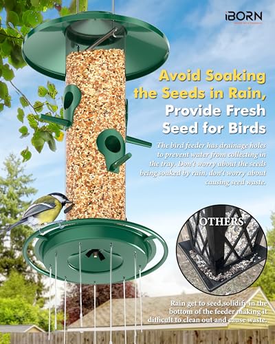 Bird Feeders for Outdoors Metal Chew Resistant