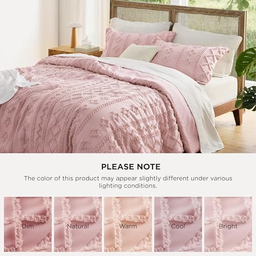 Tufted Boho Comforter Set Queen Size