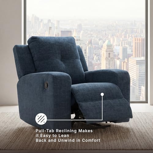 Danum Contemporary Manual Tufted Wall Hugger Recliner with Track Arms