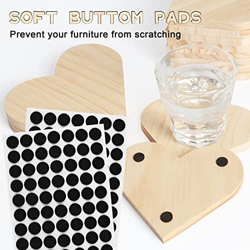 24 PCS Unfinished Wood Coasters