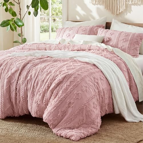 Tufted Boho Comforter Set Queen Size