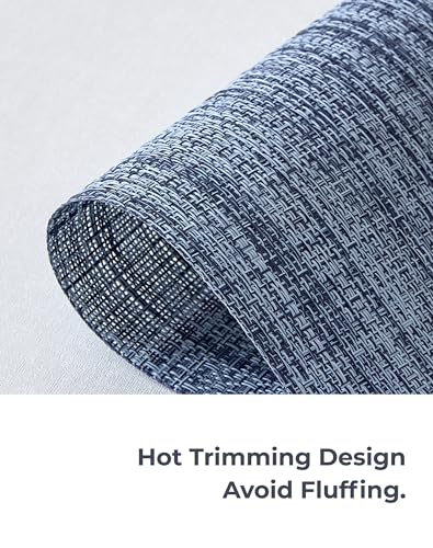 Deep Navy Woven Placemats Set of 6 (3 Count)