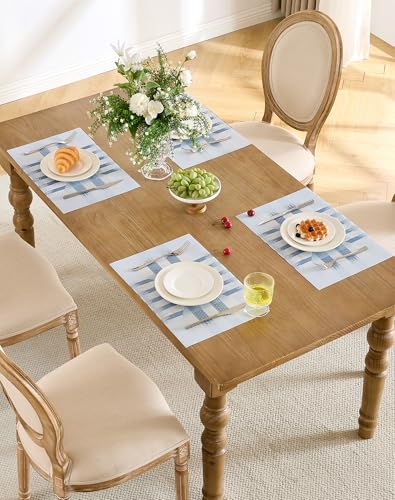 Geometric Print Blue Placemats Set of 8 (2.75 Count)